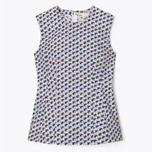 Tory Burch Sleeveless Dot Print Top
